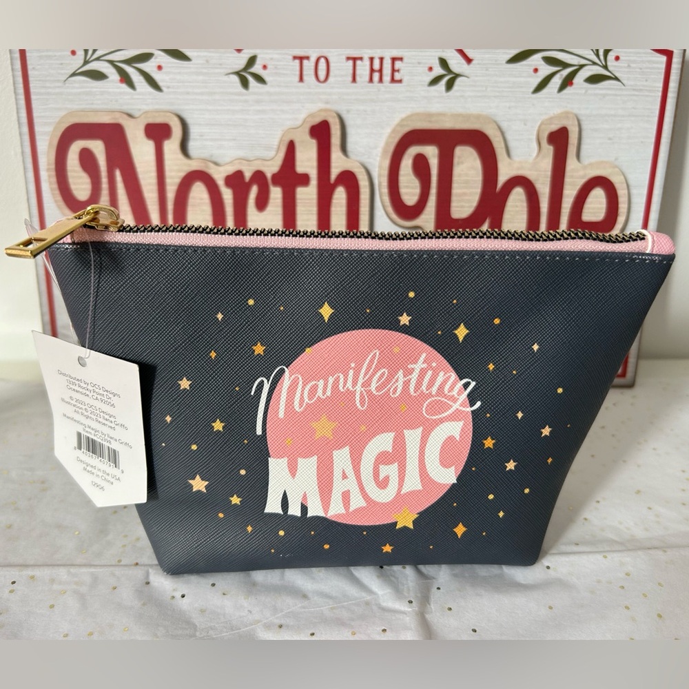 New Manifesting Magic Makeup Cosmetic Bag Travel Inspirational Quote🪬💫🧿